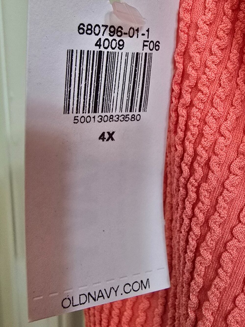 Old Navy Swim Bikini - Scoop Neck Top & High Waisted Bottoms - Coral Tropics NWT - Picture 4 of 11